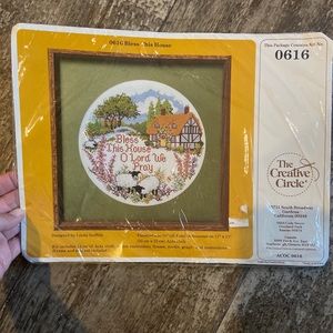 Vintage Bless This House Counted Cross Stitch Kit New Sealed The Creative Circle